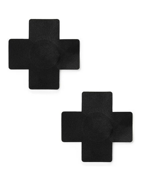 Black Cross Nipple Covers - 3 pairs